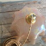 Pink opaline hanging lamp