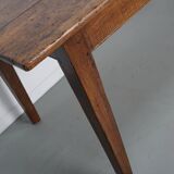 Antique Fruitwood & Oak Early 20th Century French Rustic Farmhouse Dining Table