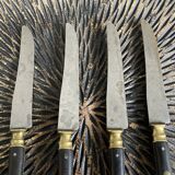 4 antique table knives - Pouzet Bigay - Thiers late nineteenth