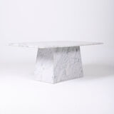 Rectangular marble coffee table