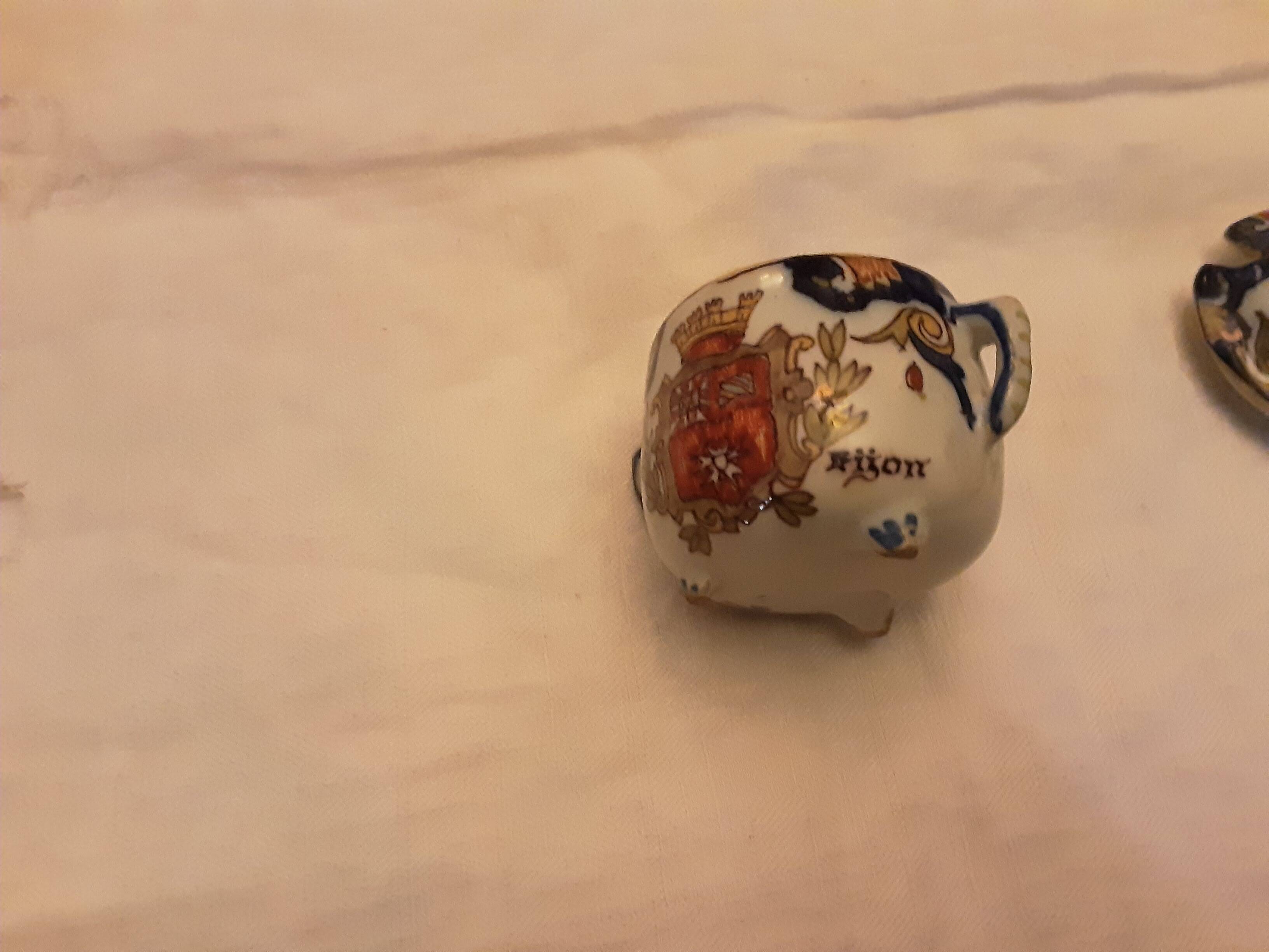 Antique faience mustard pot rouen dijon mustard