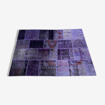 Tapis patchwork violet