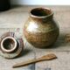 Pot en grès pyrité