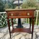 Small console in mahogany and gilded bronze, Louis XVI style. 19th century period.