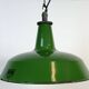 Industrial Green Enamel Factory Pendant Lamp from Revo, 1950s