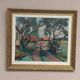 Original Mid Century Swedish Oil On Panel – “On Bicycle” By Oskar Person – Signed – Vintage & Framed