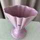Vintage Art Deco vase in pastel pink ceramic