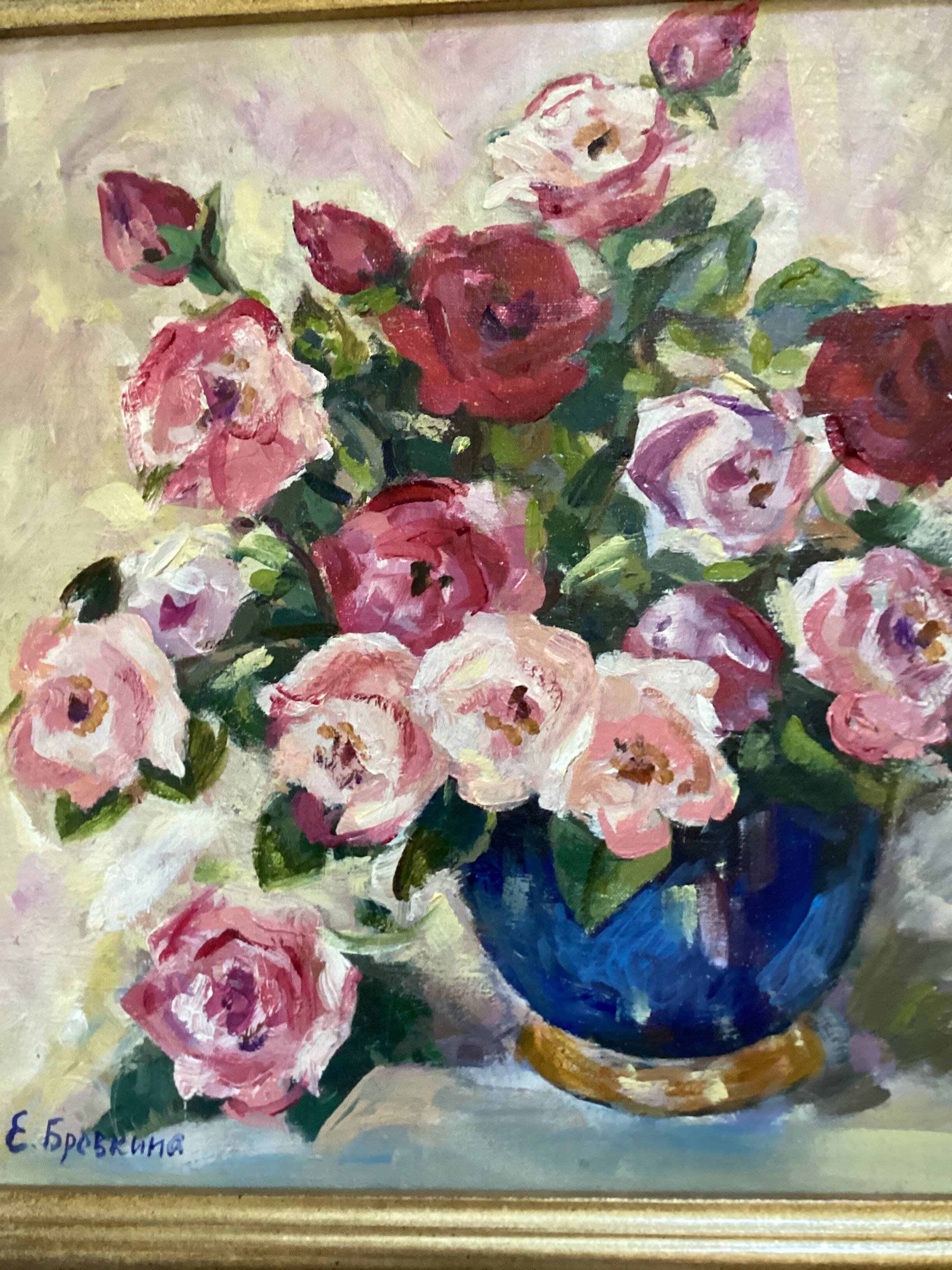 Oil painting on canvas signed, dimensions: height - 49 cm - width - 44 cm -