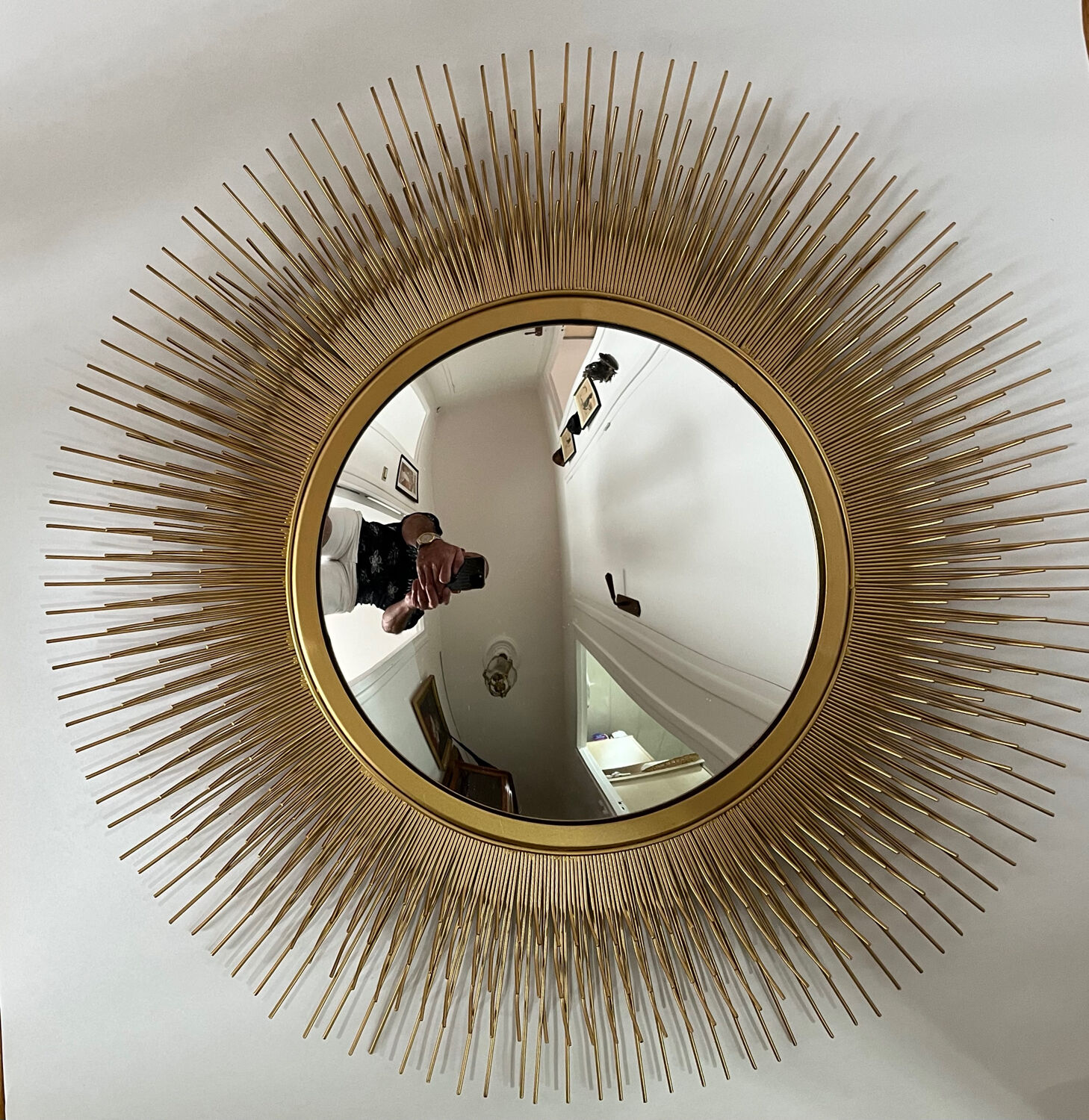 Witch's eye mirror in metal 58cm