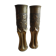 Pair of vases with engraved shell casings, WW1 trench art