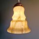 Set of 3 Art Deco marbled opaline pendant lights, 1920s-30s
