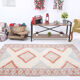 4x6 blue and beige handmade oushak rug