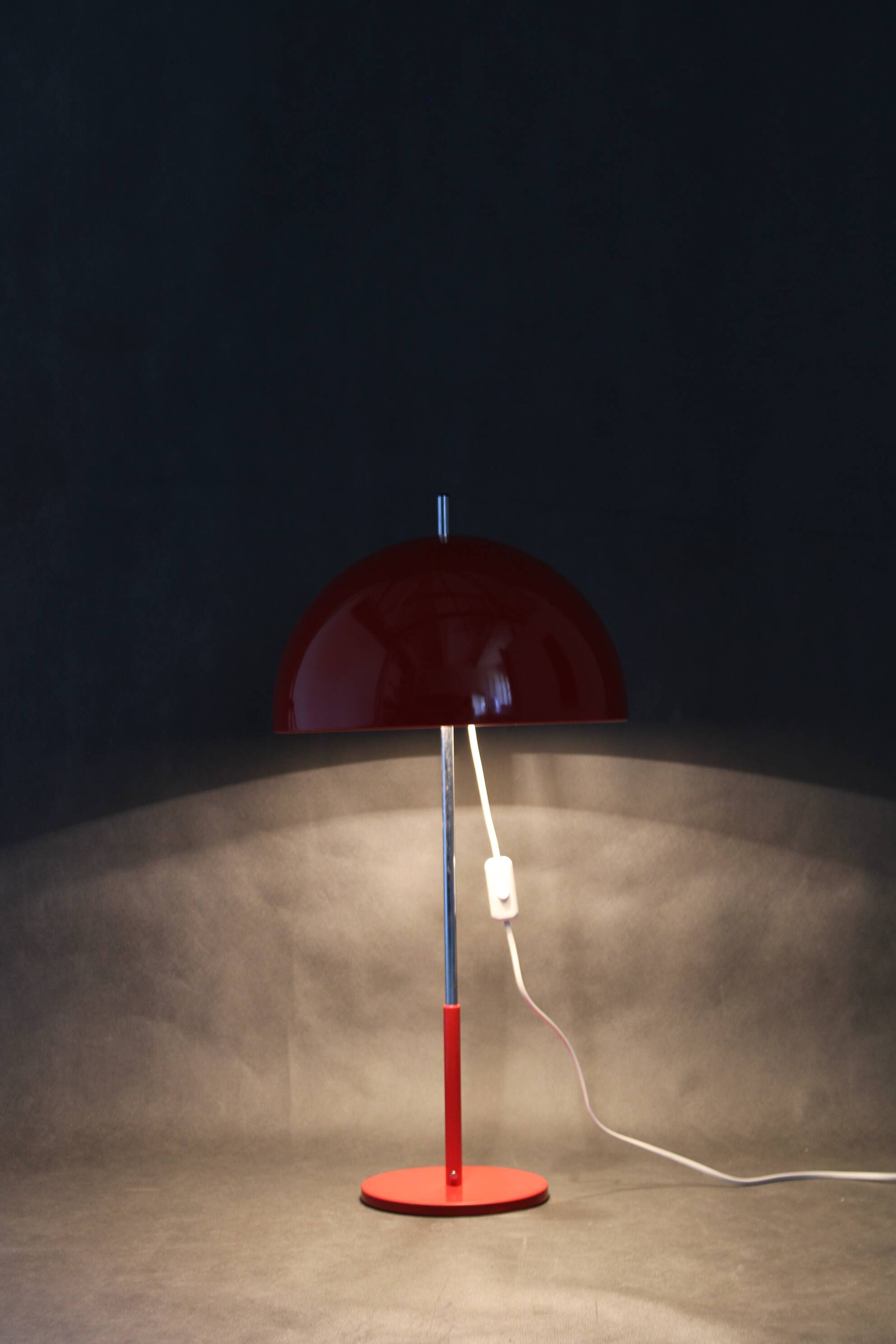 1970s Napako "Mushroom" Adjustable Table Lamp, Restored