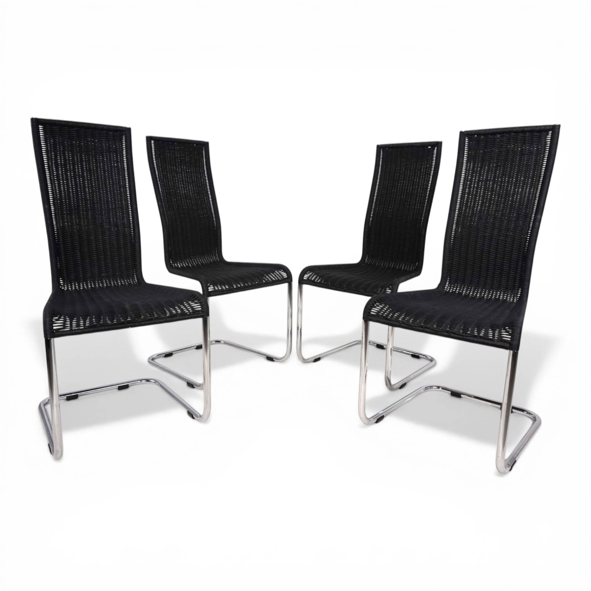 Set of 4 B 25 Tecta Cantilever Chairs by Axel Bruchhäuser, 1980