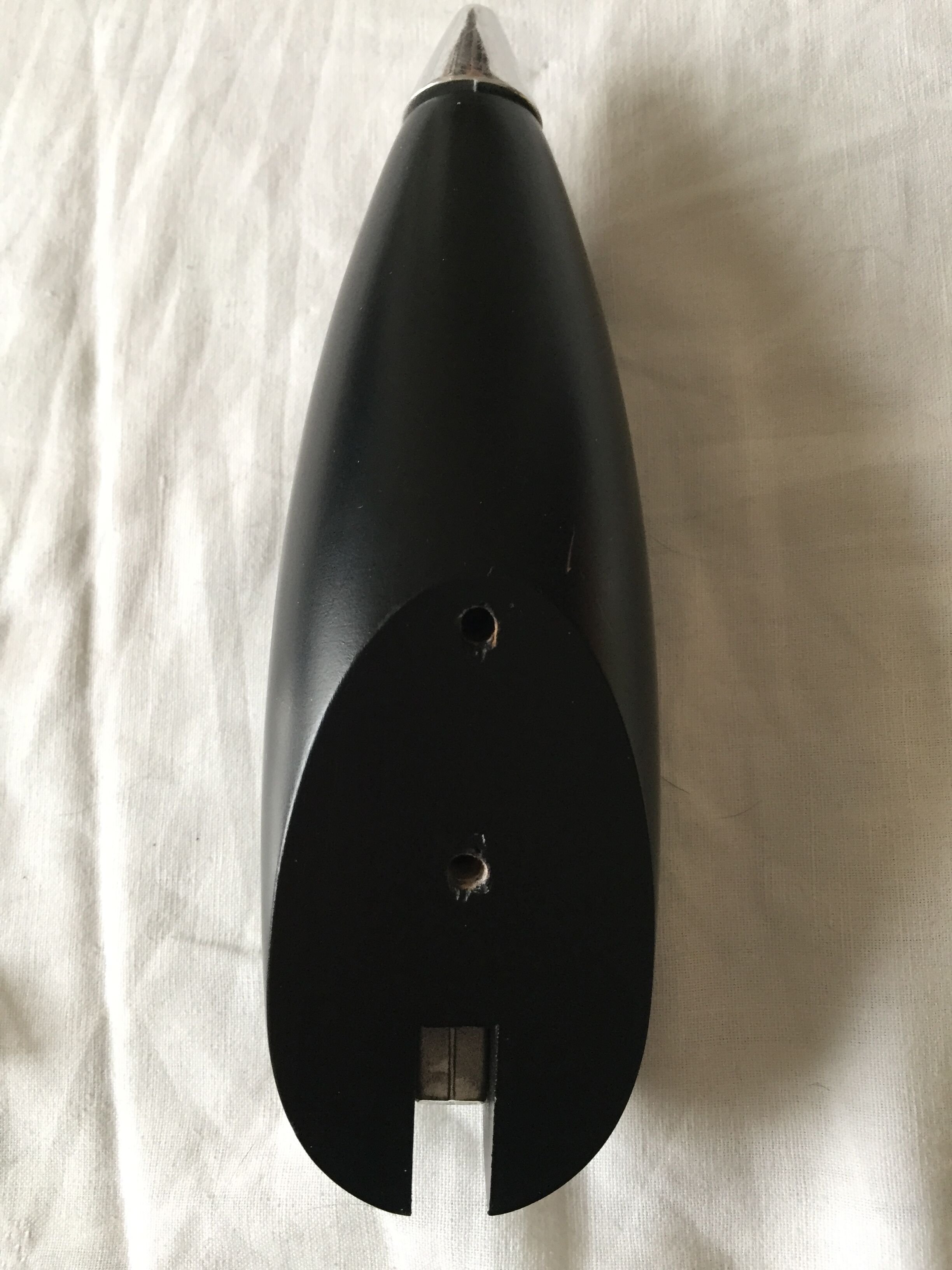 Retractable wood design hook black wood