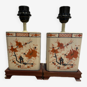 Asian style ceramic bedside lamps
