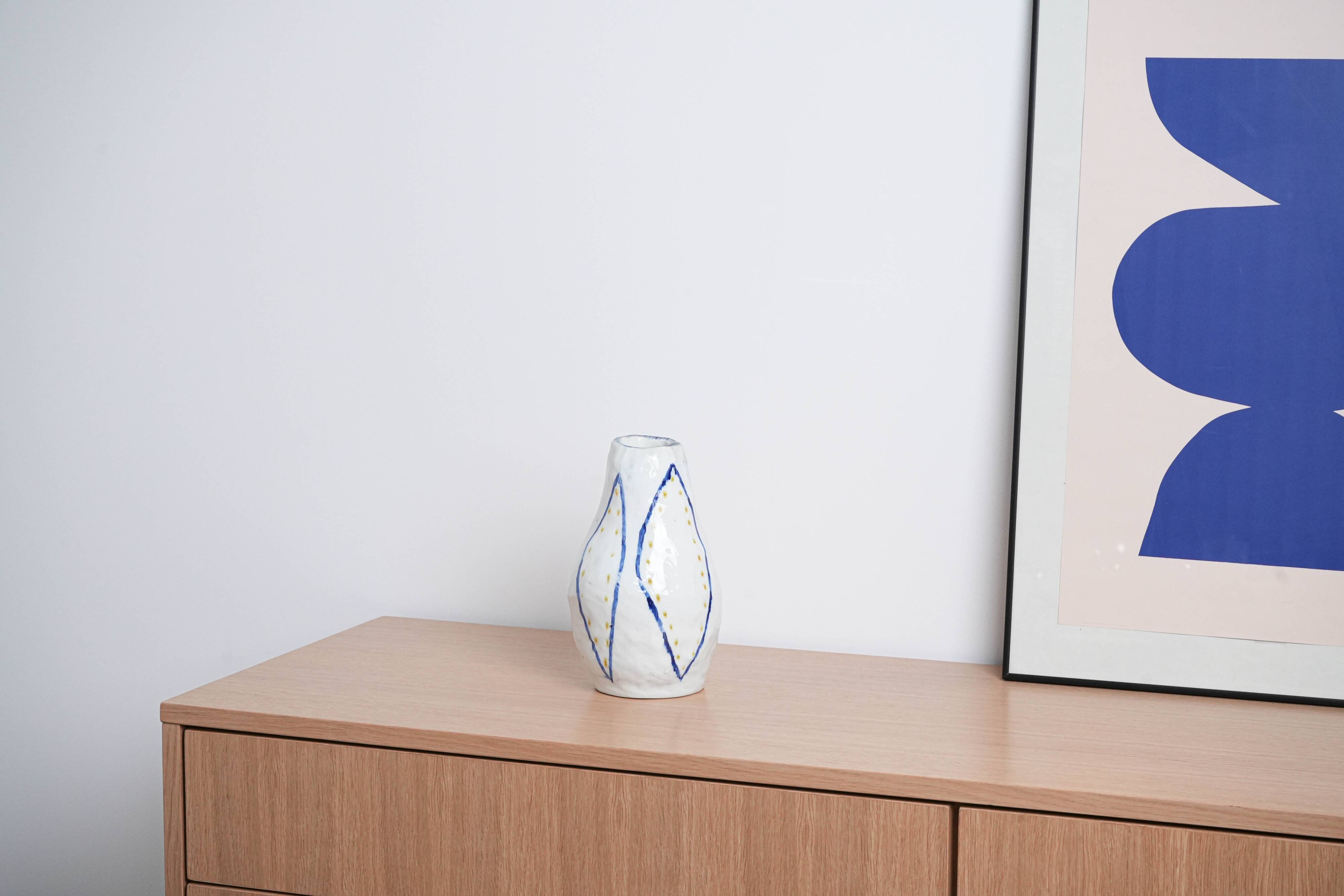 Ceramic vase, Italian design, 1960s, made in Italy