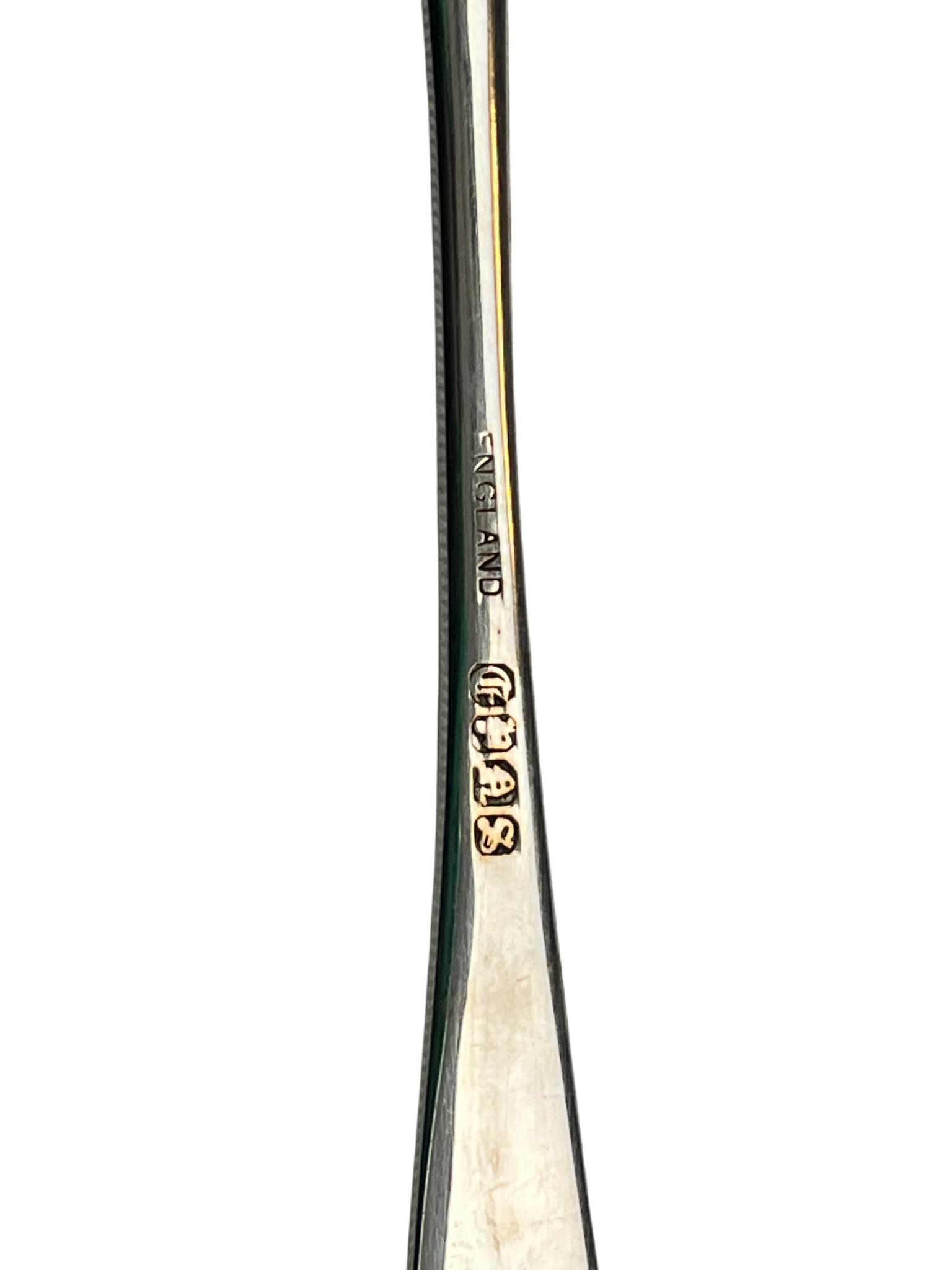 Art de la table, six cuillères à glace métal argenté anglais vers 1930