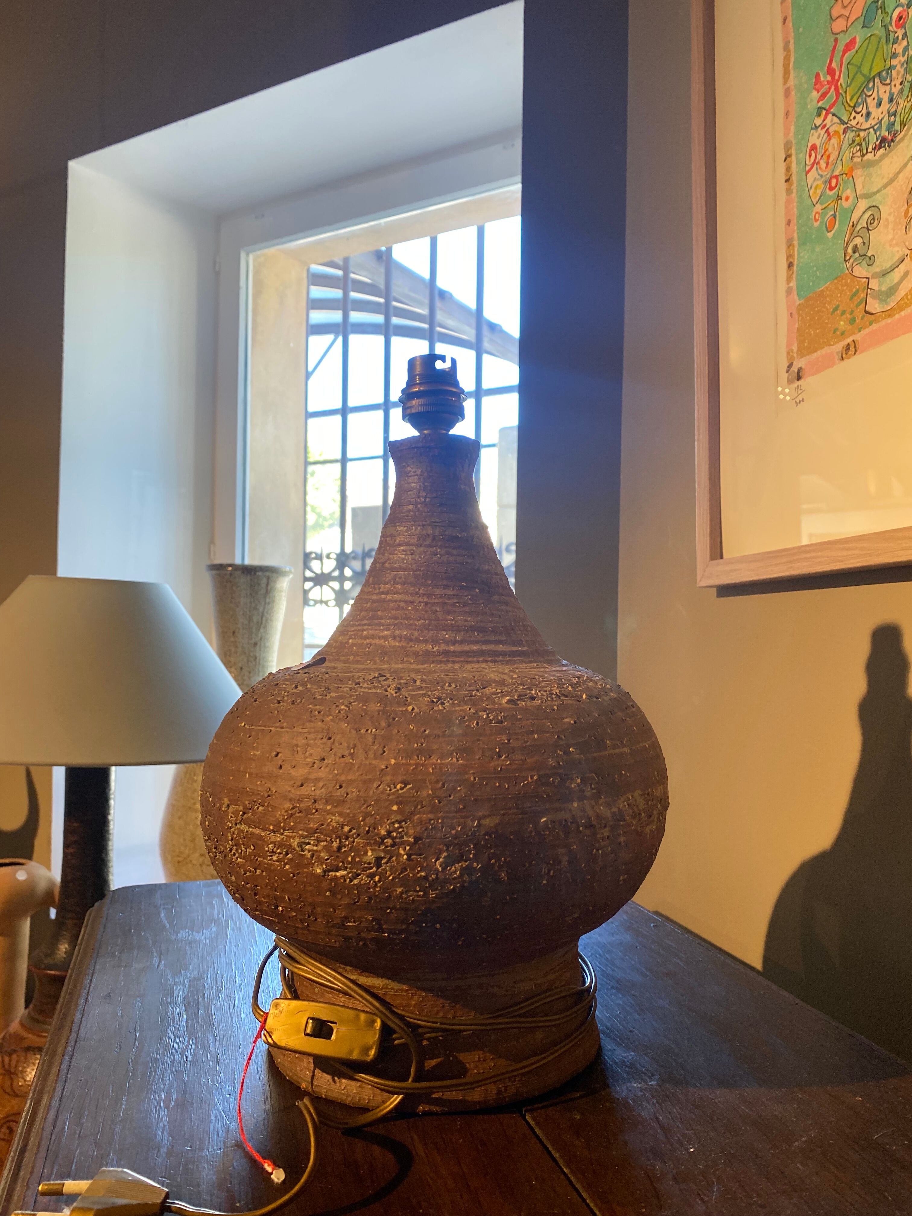 Ceramic lamp foot Jacques Pouchain