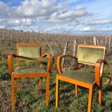 Pair of bridge armchairs 1950