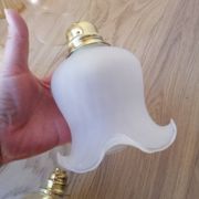 Lot de 7 suspensions globes vintage en verre