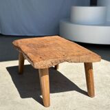 table basse en teck blond quadripode