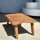 Coffee table in blond teak quadripod