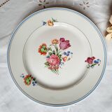 Old flat plates mismatched in earthenware
