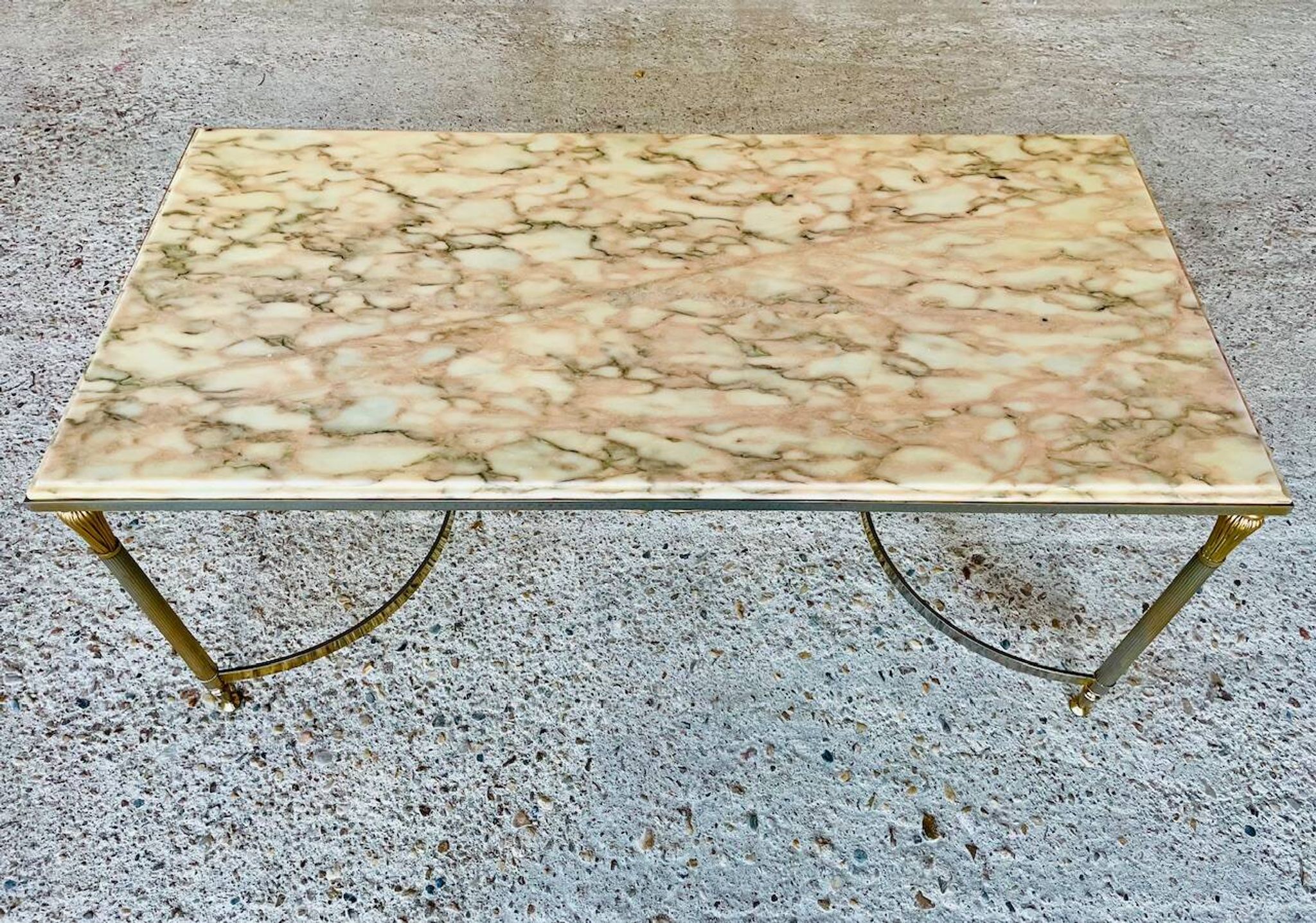 Vintage marble and brass coffee table circa 60's