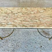 Vintage marble and brass coffee table circa 60's