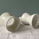 Set of 4 white porcelain diabolo shells