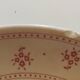 Plates to desserts, fine faience of Gien, flowers pink powder