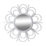 Vintage rattan sun mirror