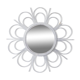 Miroir soleil en rotin vintage