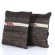 Set of 2 vintage kilim cushion covers 41x41 cm