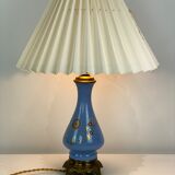 Table lamp with blue opal frame decorated with gold and of bronze, 1890s