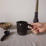 Black stoneware pitcher