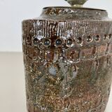 Large 25cm Abstract Ceramic Table Lamp with Pattern attributed to Bitossi, Italy, 1970s