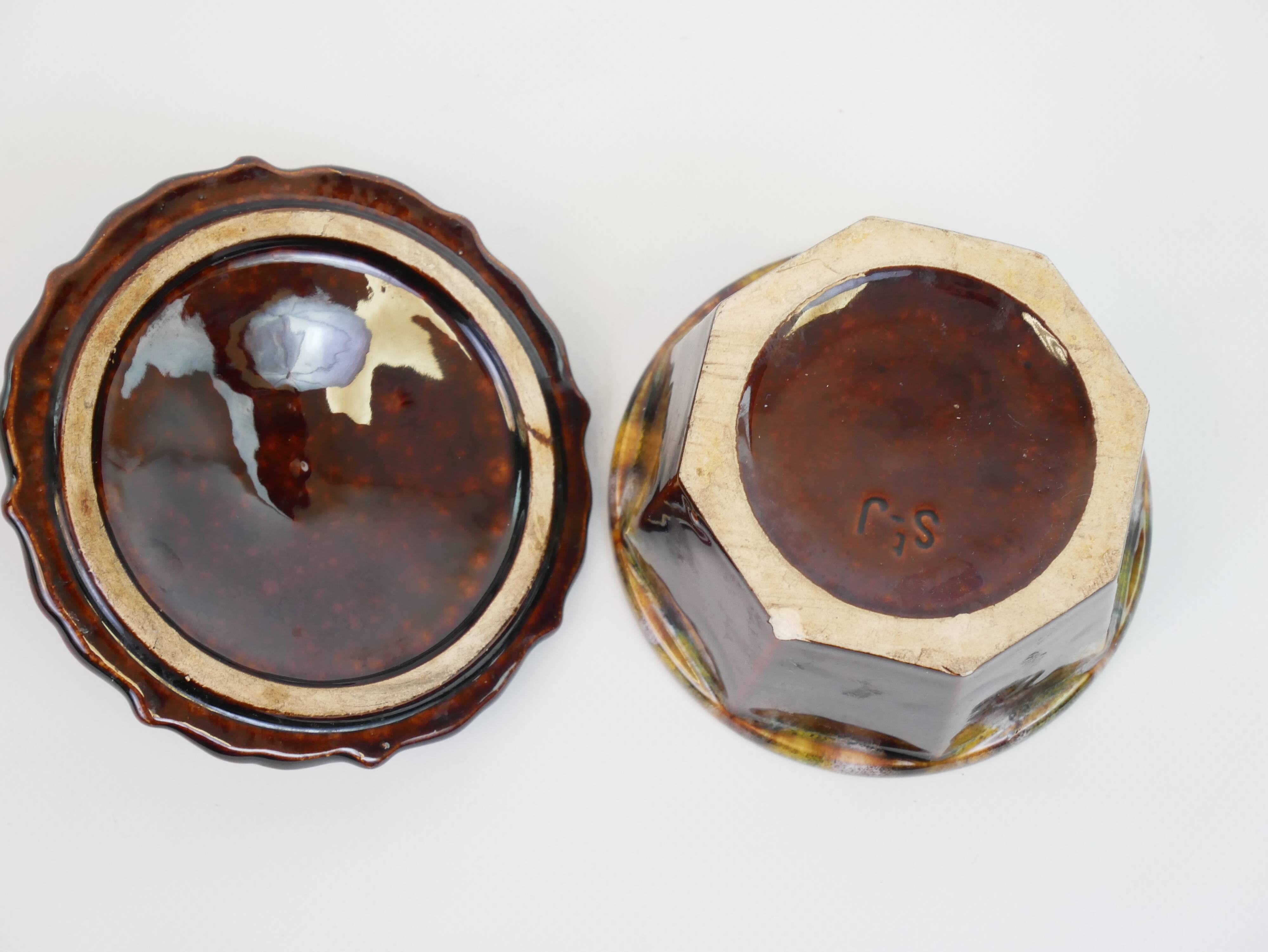 Small enamelled ceramic box