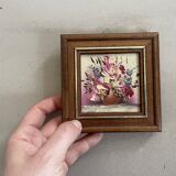 Miniature painting, oil on panel