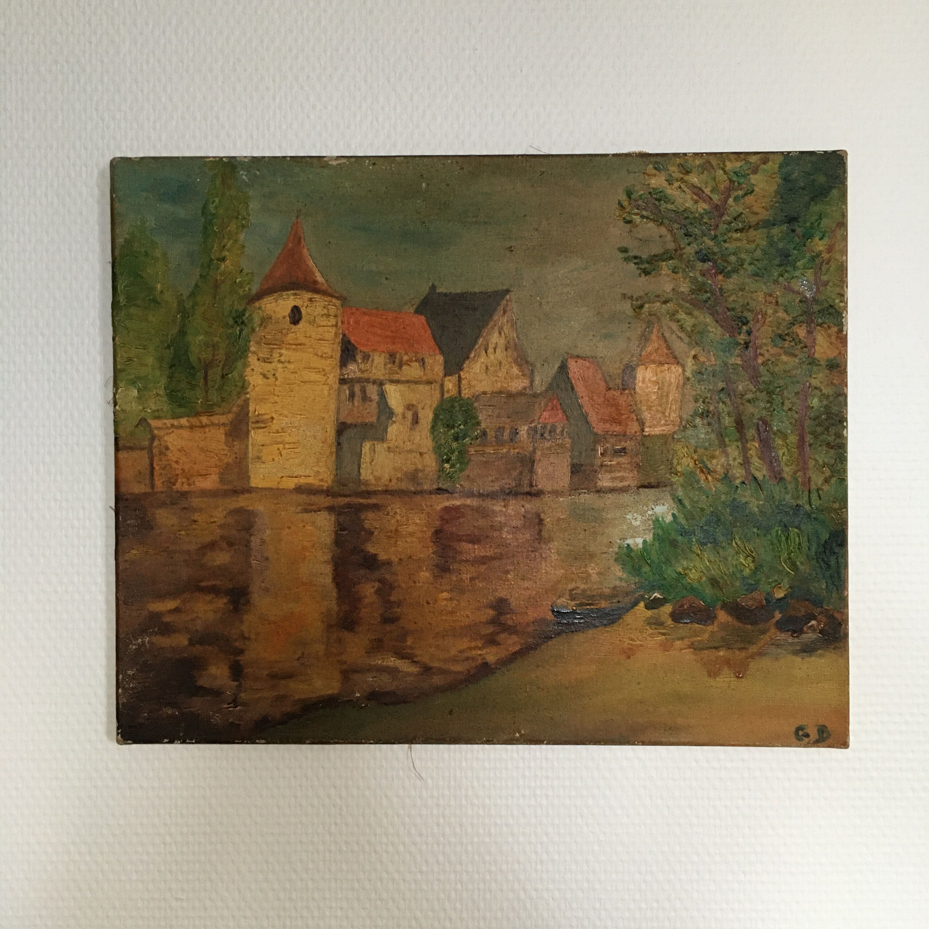 River painting in autumn