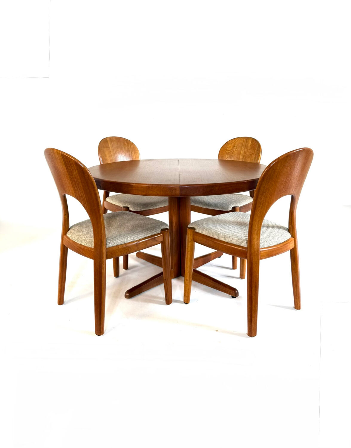 Table à manger extensible vintage, Bramin des années 60
