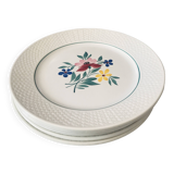 Fabiola Digoin Sarreguemines flat plates from the 50s