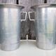 Old pair of aluminum champagne buckets vintage kitchen utensil #a682