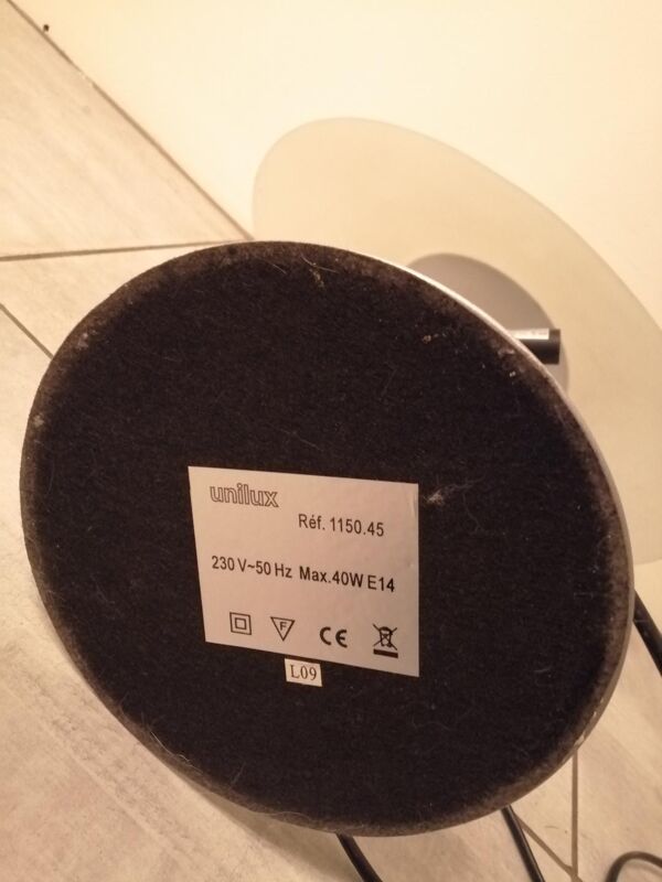 Lampe de bureau Unilux cristal années 90