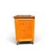 Vintage 1950s desk in red Formica, wood and metal.
