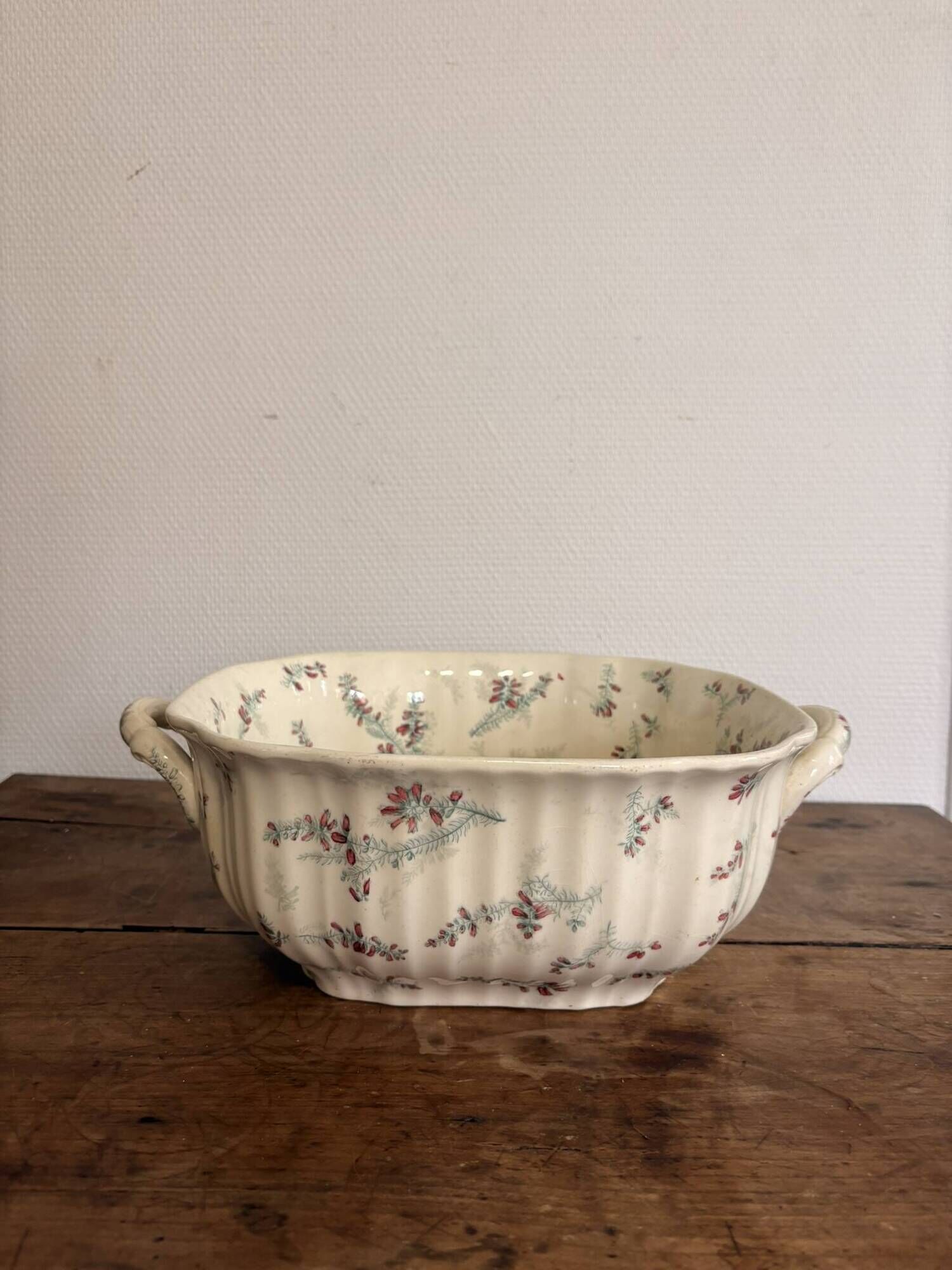 Longwy Bruyeres Vegetable Dish Faience Soup Tureen Faience Factory 19th Century Art Nouveau