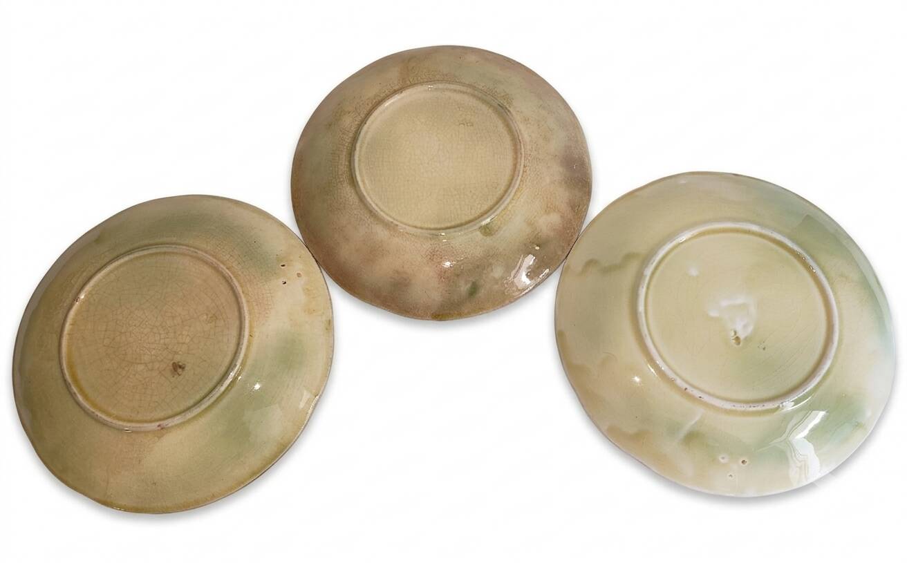 Set of 3 dessert plates in earthenware – Strawberry design