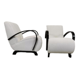 Restored armchairs by Jindrich Halabala, Set of 2
