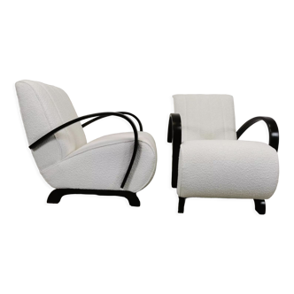 Restored armchairs by Jindrich Halabala, Set of 2